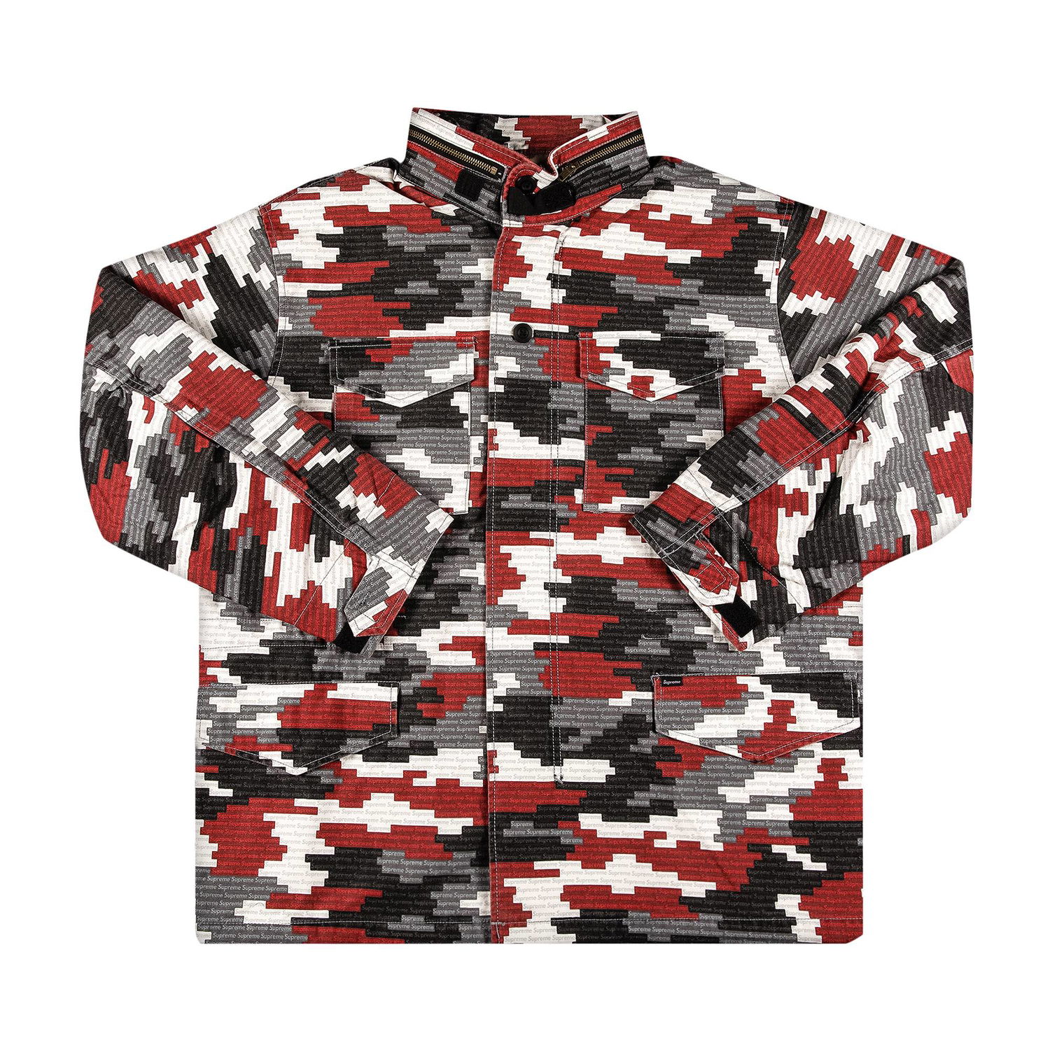 Jacka Supreme Logo Camo M-65 Jacket Flerfärgad | SS21J24 RED, 1