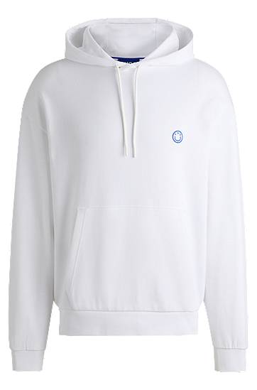 Sweatshirt BOSS Happy HUGO Cotton-Terry Hoodie Vit | 50522381