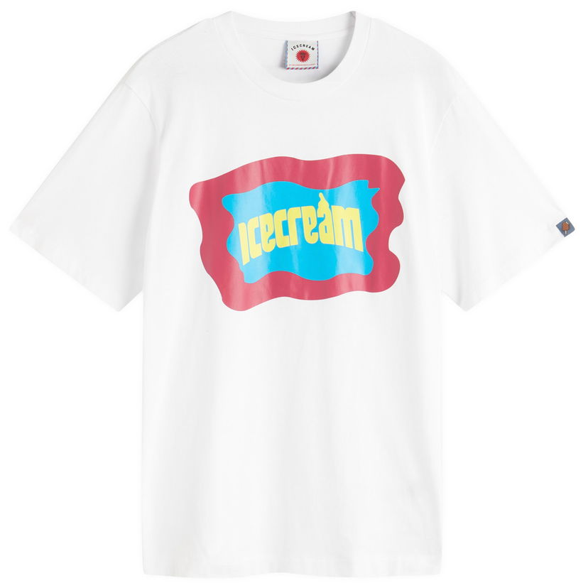 T-shirt BBC IceCream ICECREAM Block Logo T-Shirt, Size Large Vit | IC25143-WHT