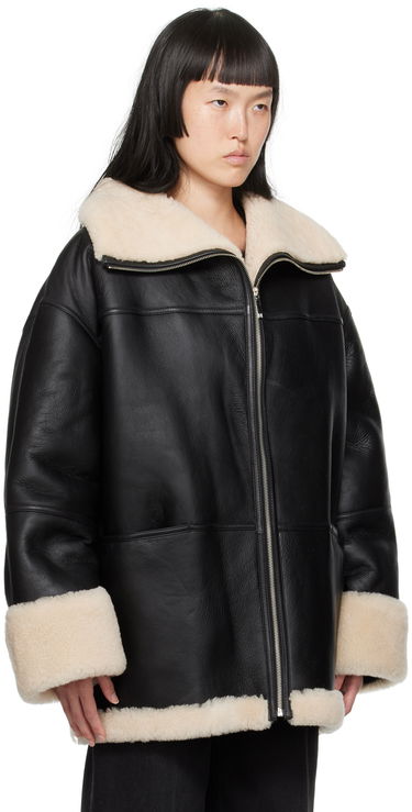 Jacka TOTEME TOTEME Signature Shearling Jacket Svart | 214-122-606, 1