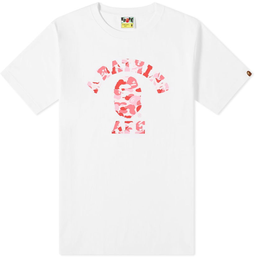 T-shirt BAPE ABC Camo College T-Shirt Vit | 001TEH301006X-WHPK