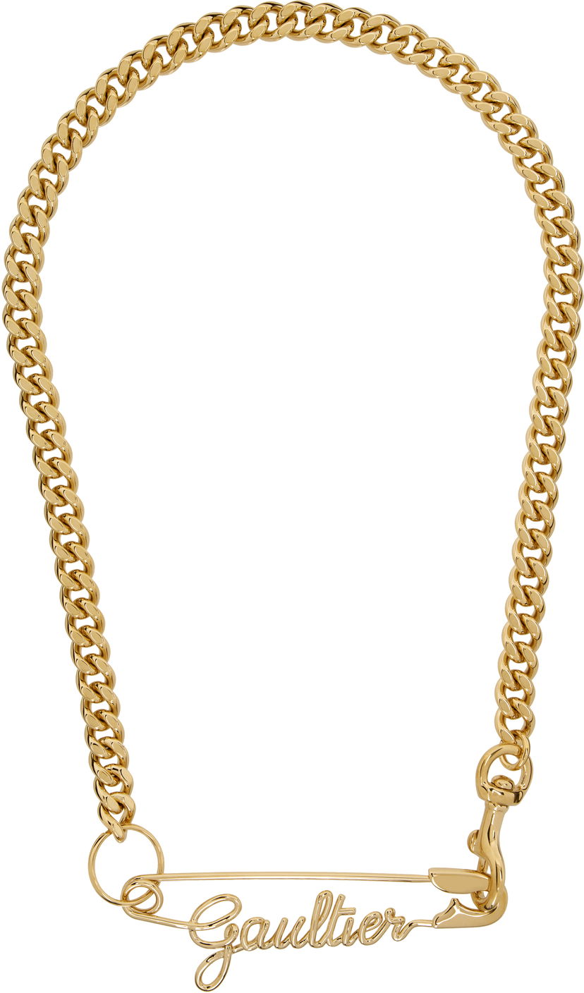 Halsband Jean Paul Gaultier 'The Gaultier Safety Pin' Chain Necklace Metallisk | 23/15-U-CO002-X006-92