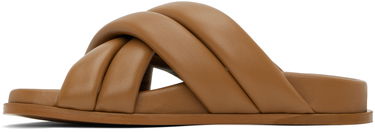 Sneakers och skor Anine Bing Lizzie Padded Leather Slides Brun | A-14-4028-230, 2
