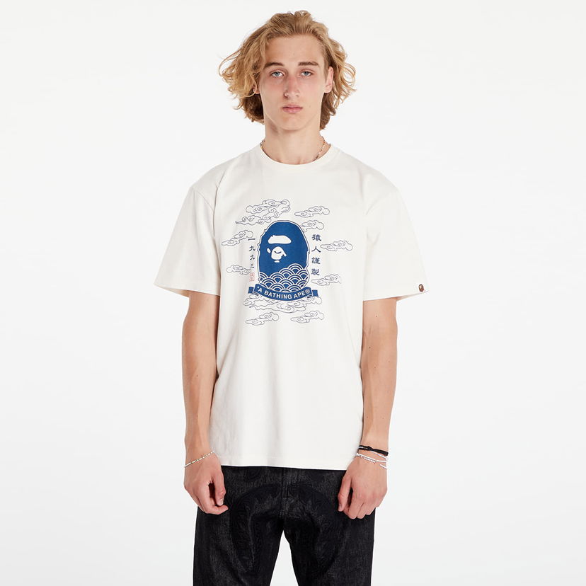 T-shirt BAPE A BATHING APE 31St Anniversary Japan Ape Head Tee Ivory Vit | 001CSK201023F IVY