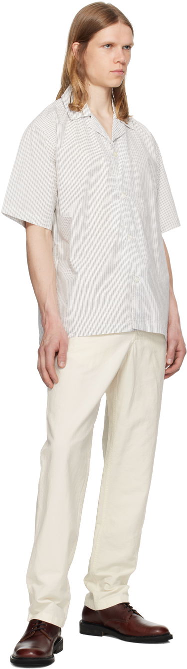 Skjorta NORSE PROJECTS Norse Projects Mads Poplin Stripe Short Sleeve Shirt Vit | N40-0831, 3