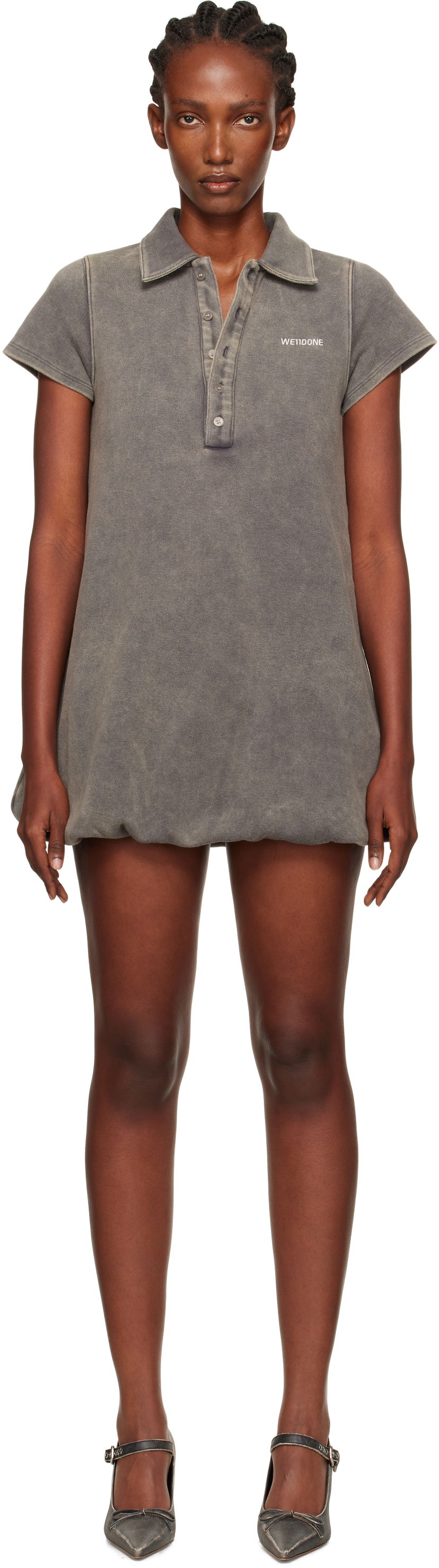 Klä We11done We11done Bubble Polo Minidress Grå | WD-TO2-25-886-W-CH