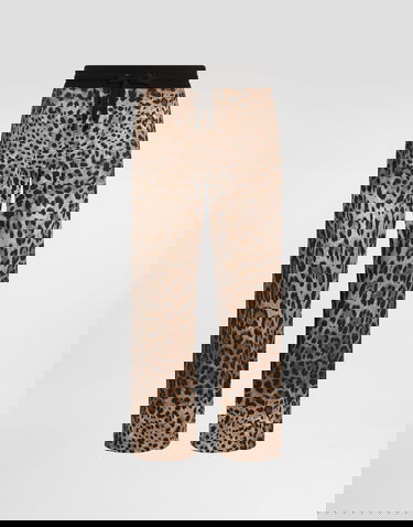 Träningsbyxor Dolce & Gabbana Dolce & Gabbana Stretch Jersey Animal Print Jogging Pants Brun | GP0Y6TFS785HY13M, 0