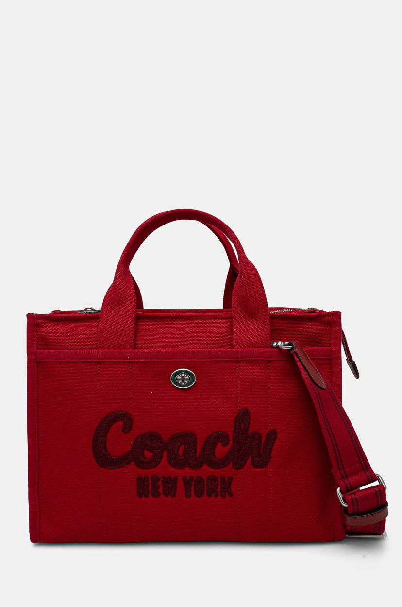 Tygpåse Coach Red Canvas Tote Bag Bourgogne | CP158