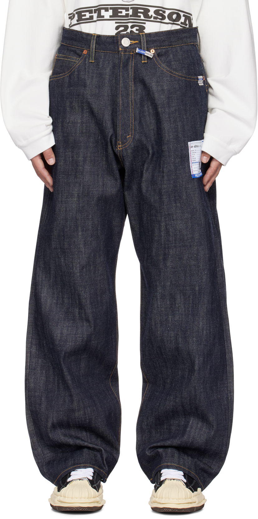 Byxor Maison MIHARA YASUHIRO Maison MIHARA YASUHIRO Selvage Denim Baggy Pants Blå | I13PT023