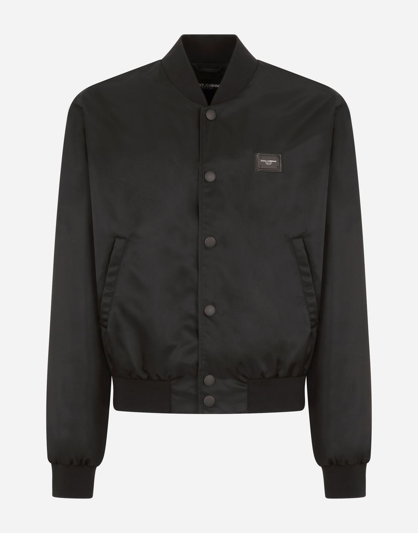 Bomberjacka Dolce & Gabbana Dolce & Gabbana Button Bomber Jacket Svart | G9VD2TFUMNQN0000