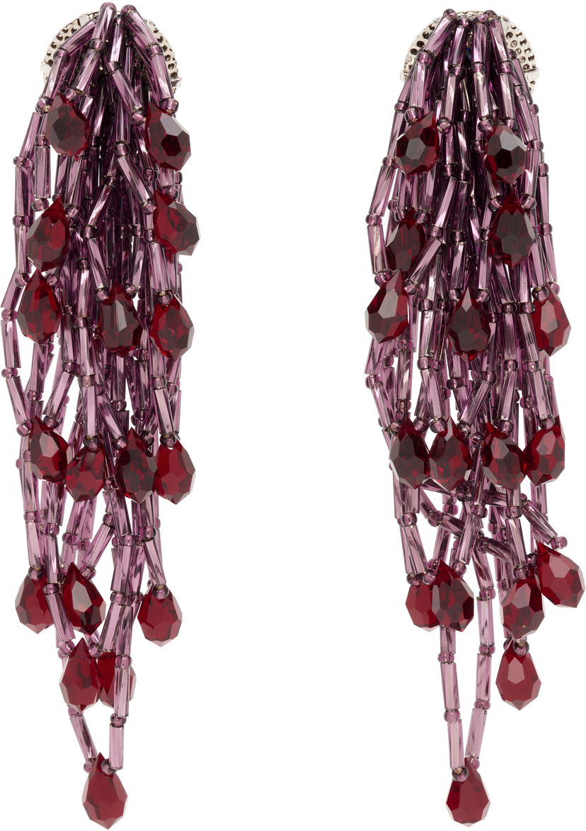 Örhängen KIKO KOSTADINOV Kiko Kostadinov Cowen Crystal Drop Earrings Purpur | KKWAW25ER03-159