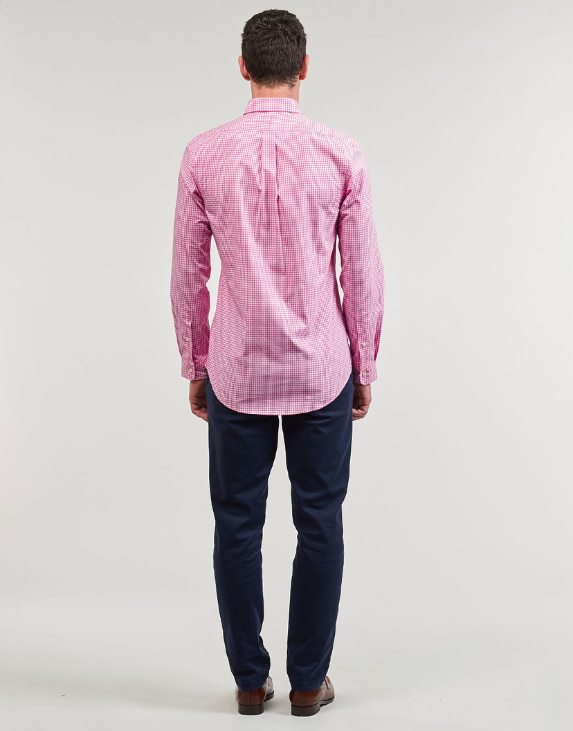Skjorta Polo by Ralph Lauren Long sleeved Shirt Polo Ralph Lauren CHEMISE AJUSTEE SLIM FIT EN POPELINE RAYE Rosa | 710929345003