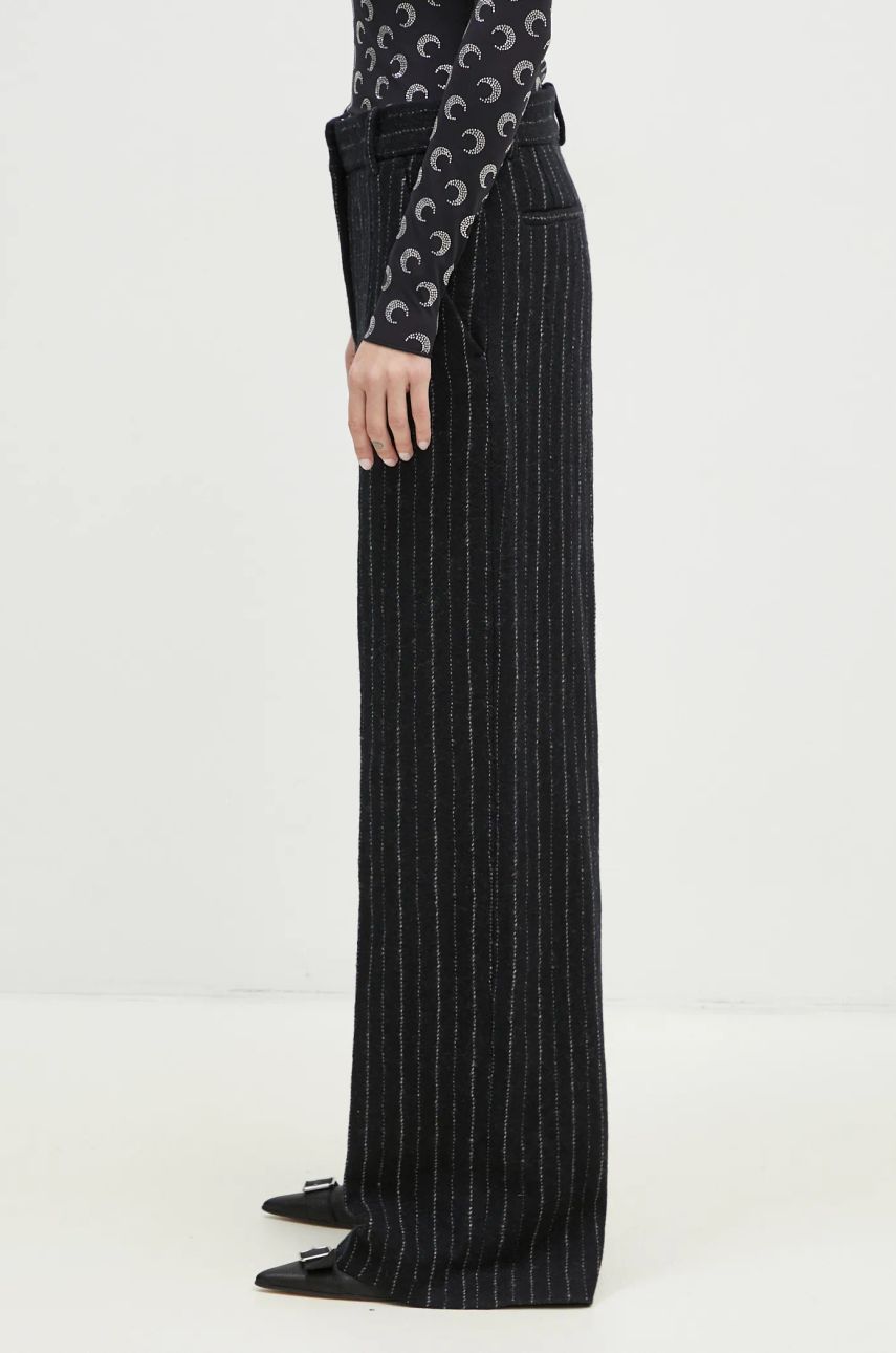 Byxor KENZO Striped Wide Leg Wool Pants Svart | FE62PA0949GM.99, 1