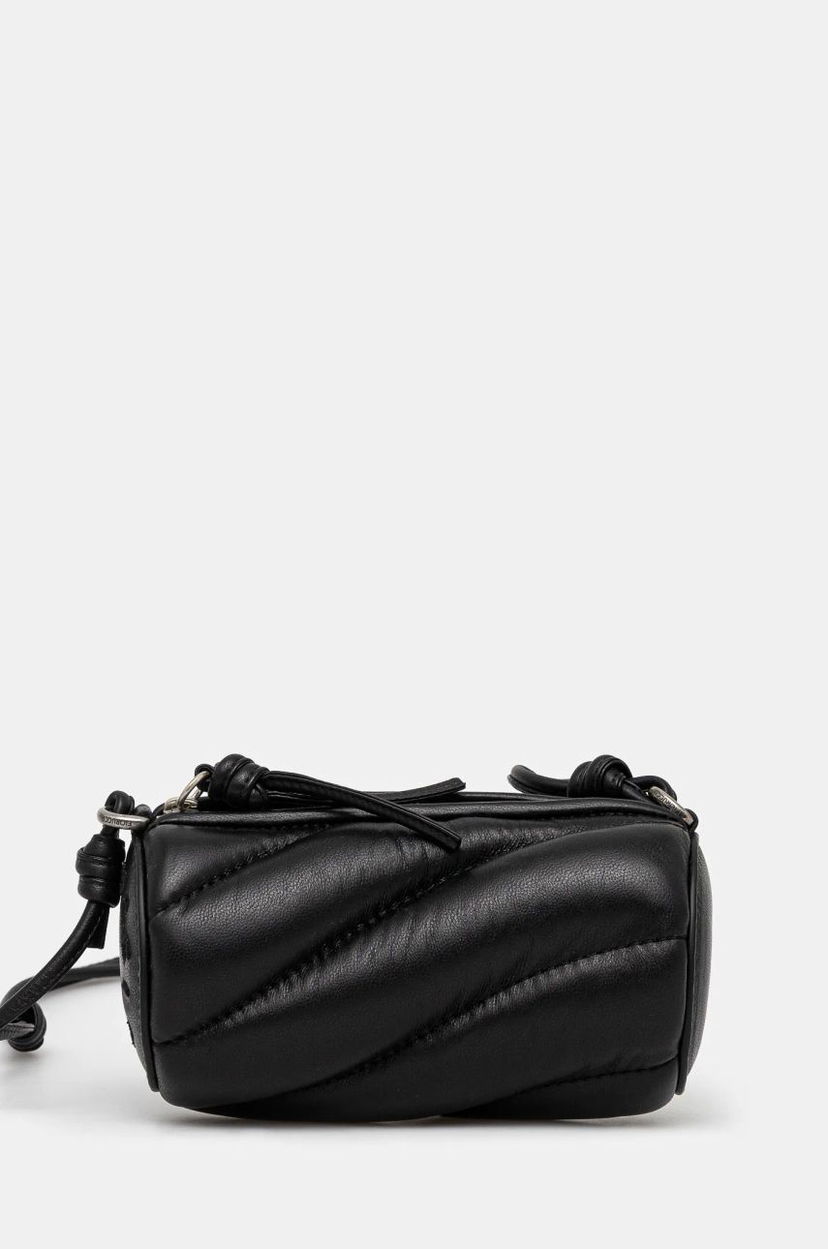Axelväska Fiorucci Black Leather Crossbody Bag Svart | U01FMASL005LE04BK01