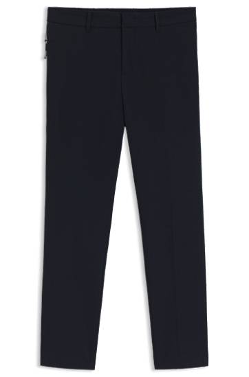 Byxor BOSS Slim-Fit Packable Performance-Stretch Trousers Mörkblå | 50543570