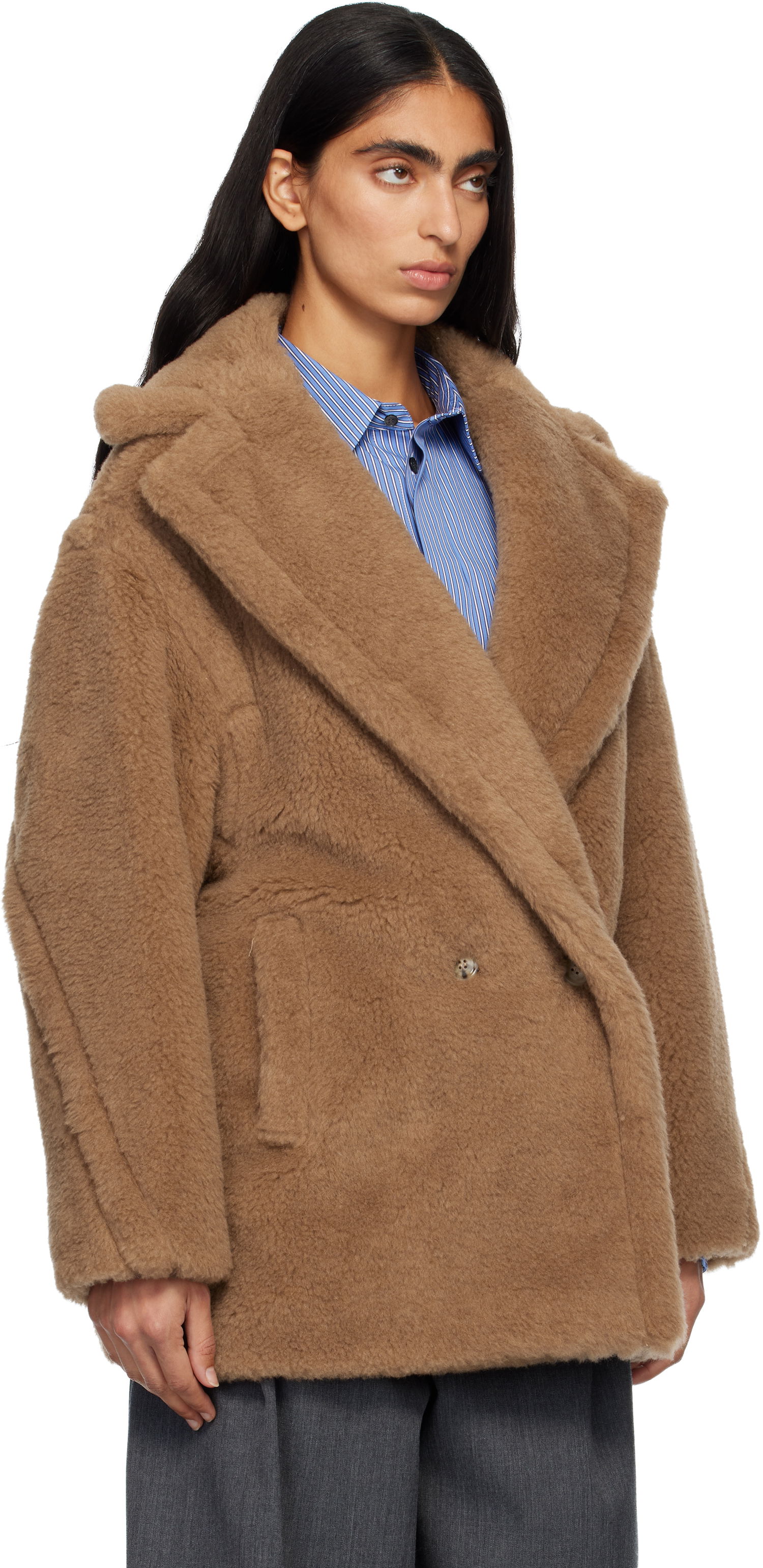 Rockar Max Mara Dramma Teddy Bear Coat Beige | 2521086022600, 1