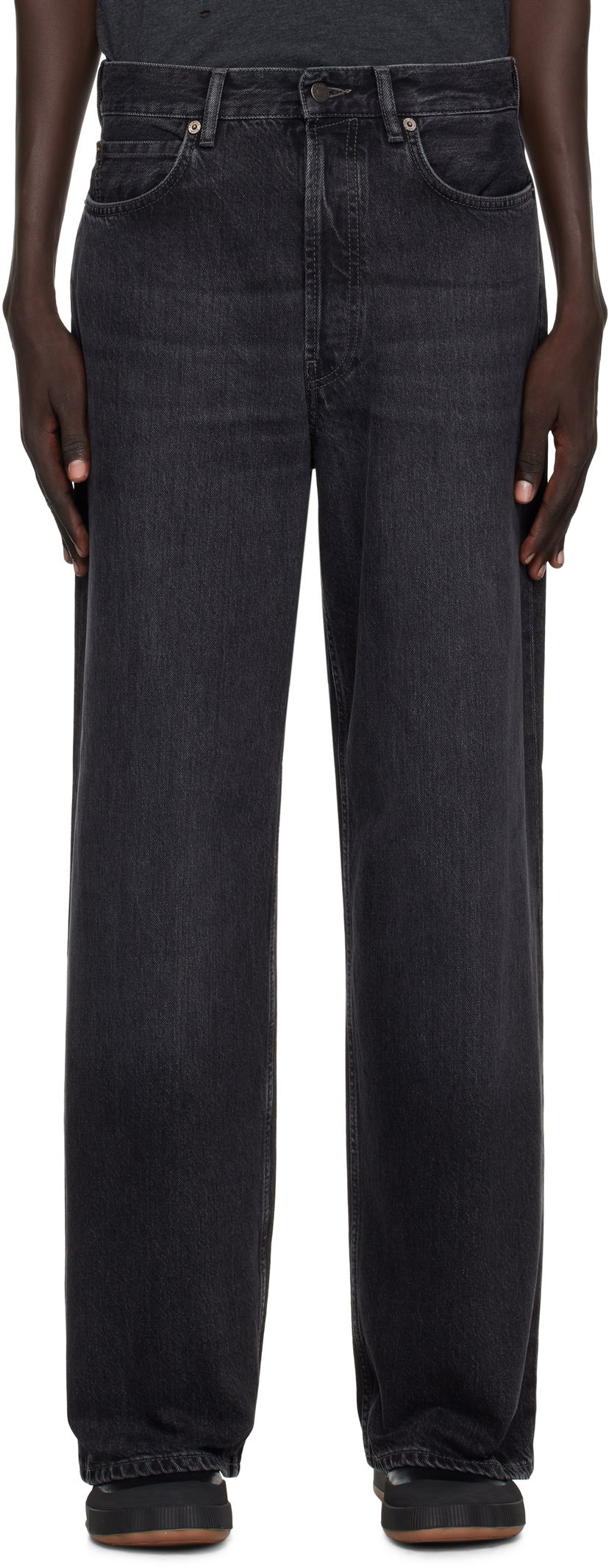 Jeans Acne Studios Acne Studios Faded Loose-Fit Jeans Svart | C00090-