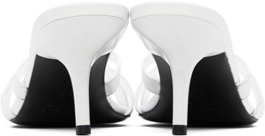 Skovård BY FAR BY FAR Julie Creased Calf Leather Heeled Sandals Vit | MWFHO020CL034WH025PL, 1