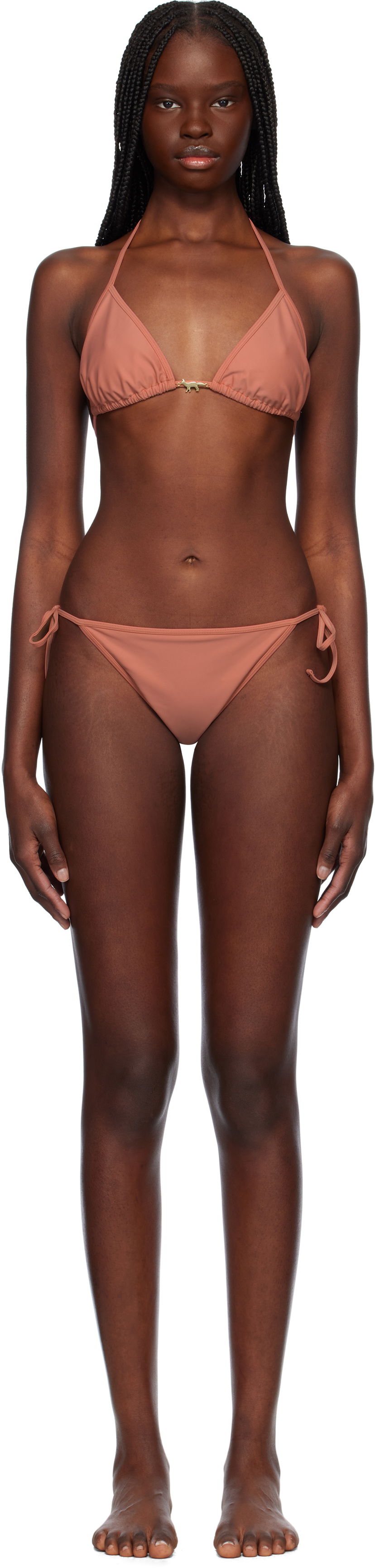Badkläder MAISON KITSUNÉ Maison Kitsuné Baby Fox Bikini Set Rosa | OW03201KQ0001