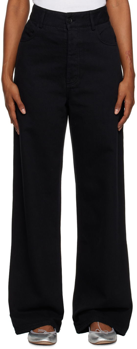 Jeans Baserange Baserange Navalo Wide-Leg Trousers Svart | TRNA-COB-WI23