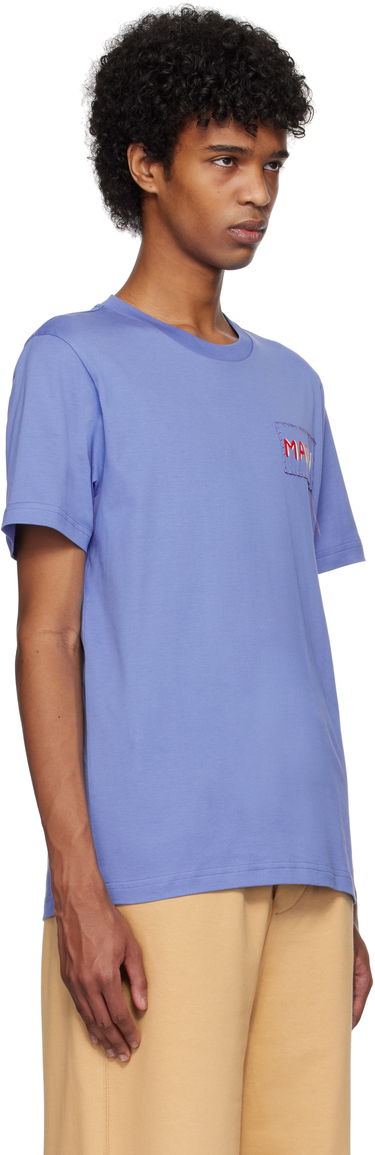 T-shirt Marni Marni Logo Patch T-Shirt Purpur | HUMU0198X0 UTC446, 1