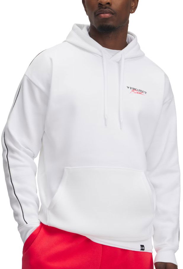Sweatshirt Under Armour Project Rock Icon Fleece Hoodie Vit | 1389916-100