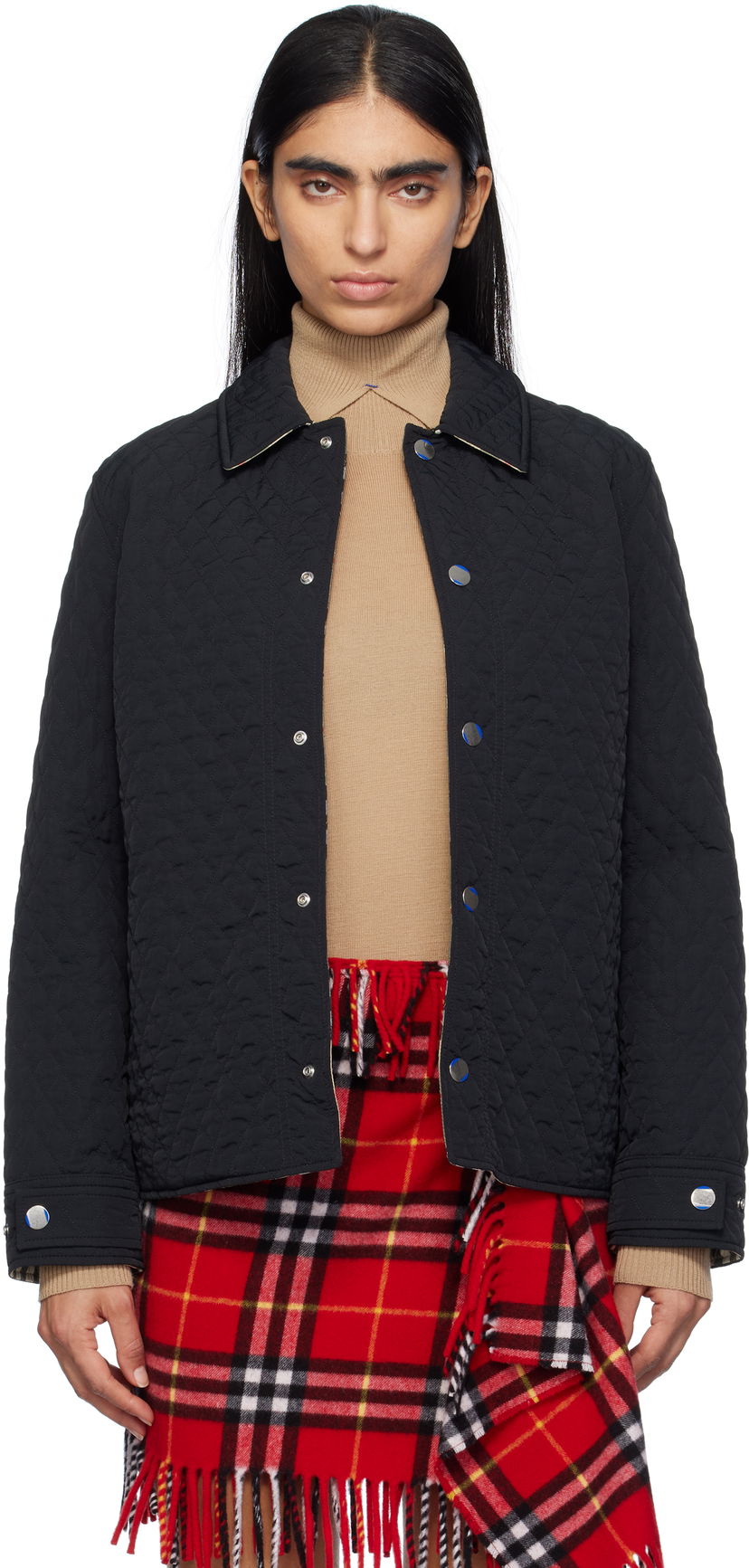 Jacka Burberry Reversible Quilted Jacket Svart | 8093887
