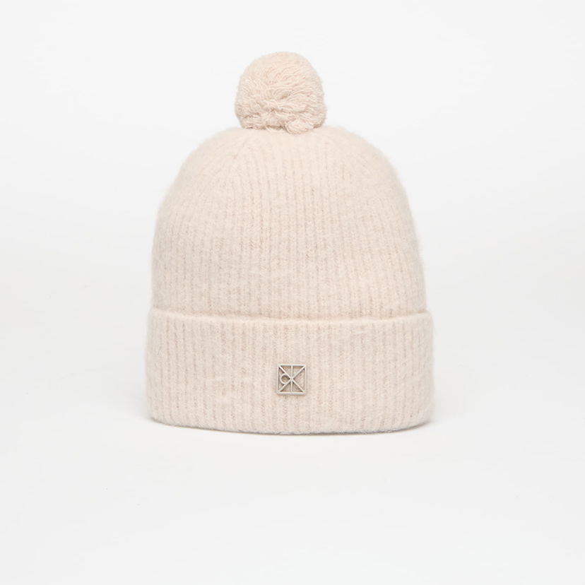 Mössa CALVIN KLEIN Emblem Brushed Pom-pom Hat Universal Beige | LV04D8067G RMU