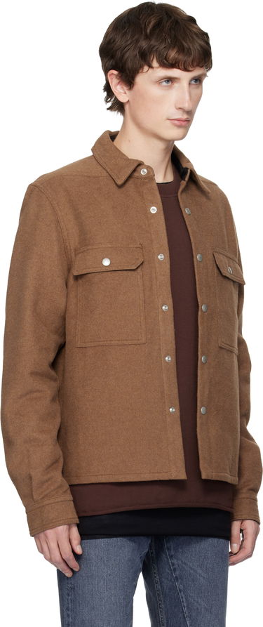 Jacka Rick Owens DRKSHDW Concordians Cropped Overshirt Brun | DL02E2299 CFRTJP, 1