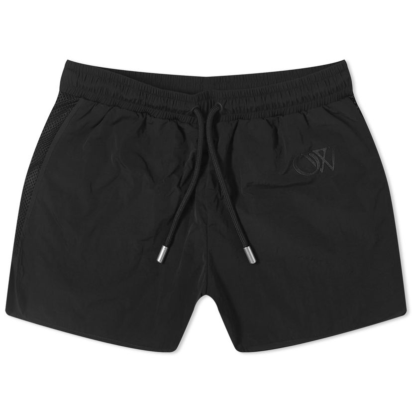 Shorts Off-White Crispy NY Mesh Shorts Svart | OWVH050S24FAB0011010