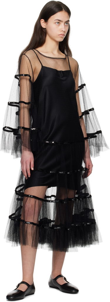 Klä Bode Bode Swan Midi Dress Svart | WRS25DR030, 3