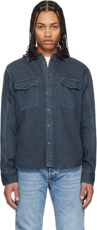Skjorta rag & bone rag & bone Featherweight Denim Shirt Blå | MED24S0004ZDMI, 0