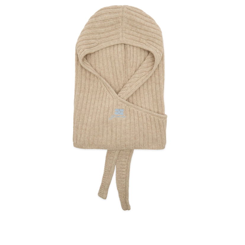 Kepsar och hattar GANNI Core Future Wool Knit Balaclava Beige | A6926-934