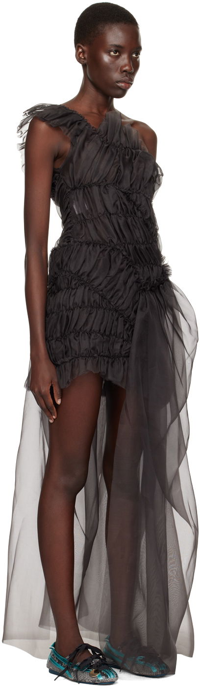 Klä Collina Strada Collina Strada Jazzelle One-Shoulder Mini Dress Svart | XX4447, 1