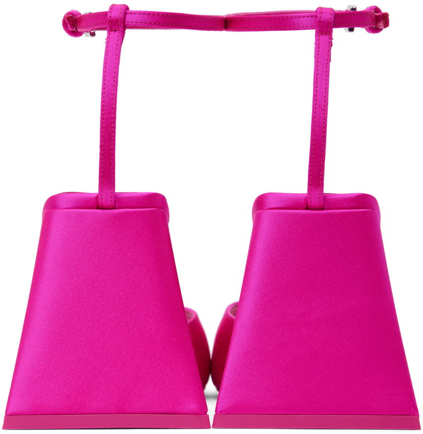 Strumpor The Attico Attico Piper Satin Heeled Sandals Rosa | 236WS599 V007, 1