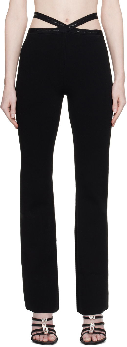 Byxor Alexander Wang Alexander Wang.t Criss-Cross Leggings Svart | 4KC1234016