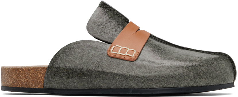 Tillbehör JW Anderson JW Anderson Laminated Felt Mules Grön | ANW42003D