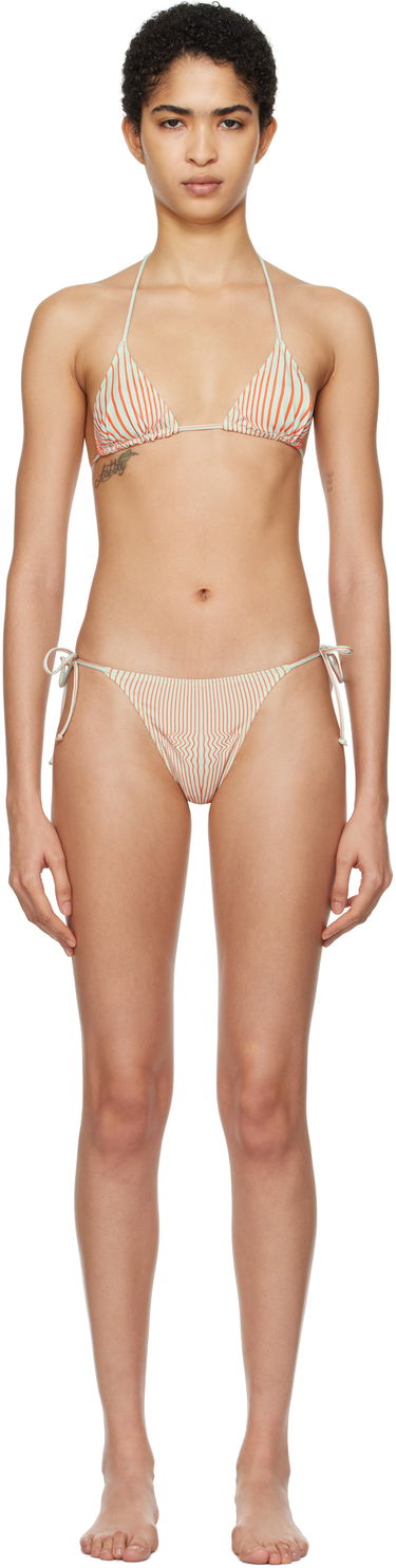 Badkläder Jean Paul Gaultier Gaultier 'The Pinstripe Body Morphing' Bikini Set Grön | 25/33-F-BS021-J571-4216, 0