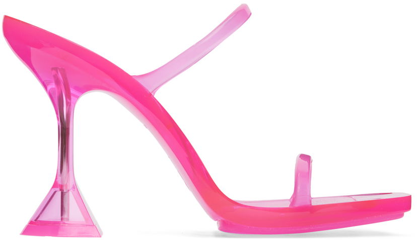 Skovård Amina Muaddi Amina Muaddi Brito Slipper Heeled Sandals Rosa | 11S333534BRI