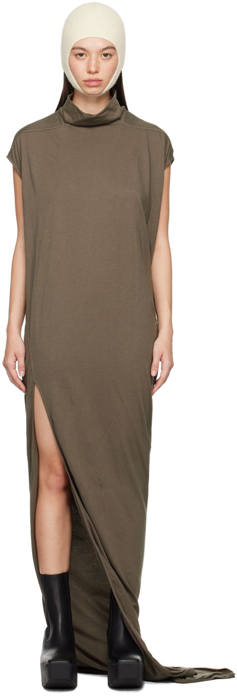 Klä Rick Owens DRKSHDW Gray Edfu T Maxi Dress Grå | DS02D2518 RN