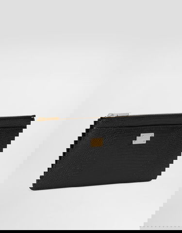 Plånbok Dolce & Gabbana Dolce & Gabbana Iguana-Print Leather Card Holder Svart | BI1265A109580999, 1