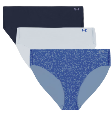 Trosor Under Armour Under Armour Print 3-Pack Hipster Blå | 1383898-402, 0