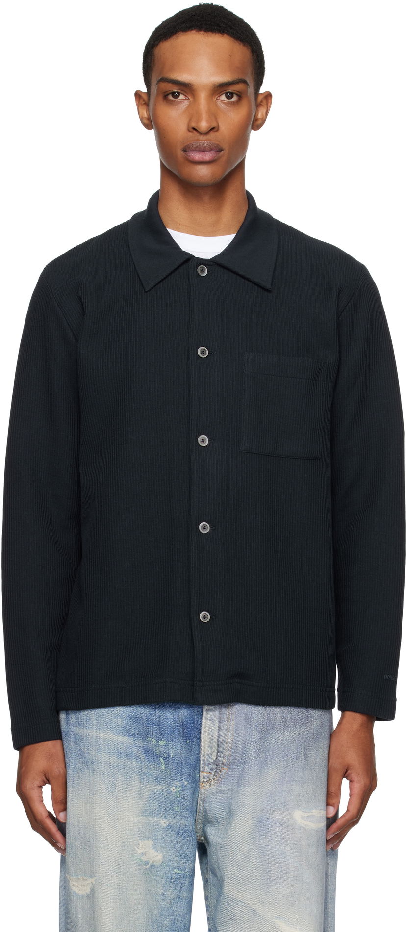 Skjorta NORSE PROJECTS Norse Projects Jorn Double Face Overshirt Svart | N10-0215