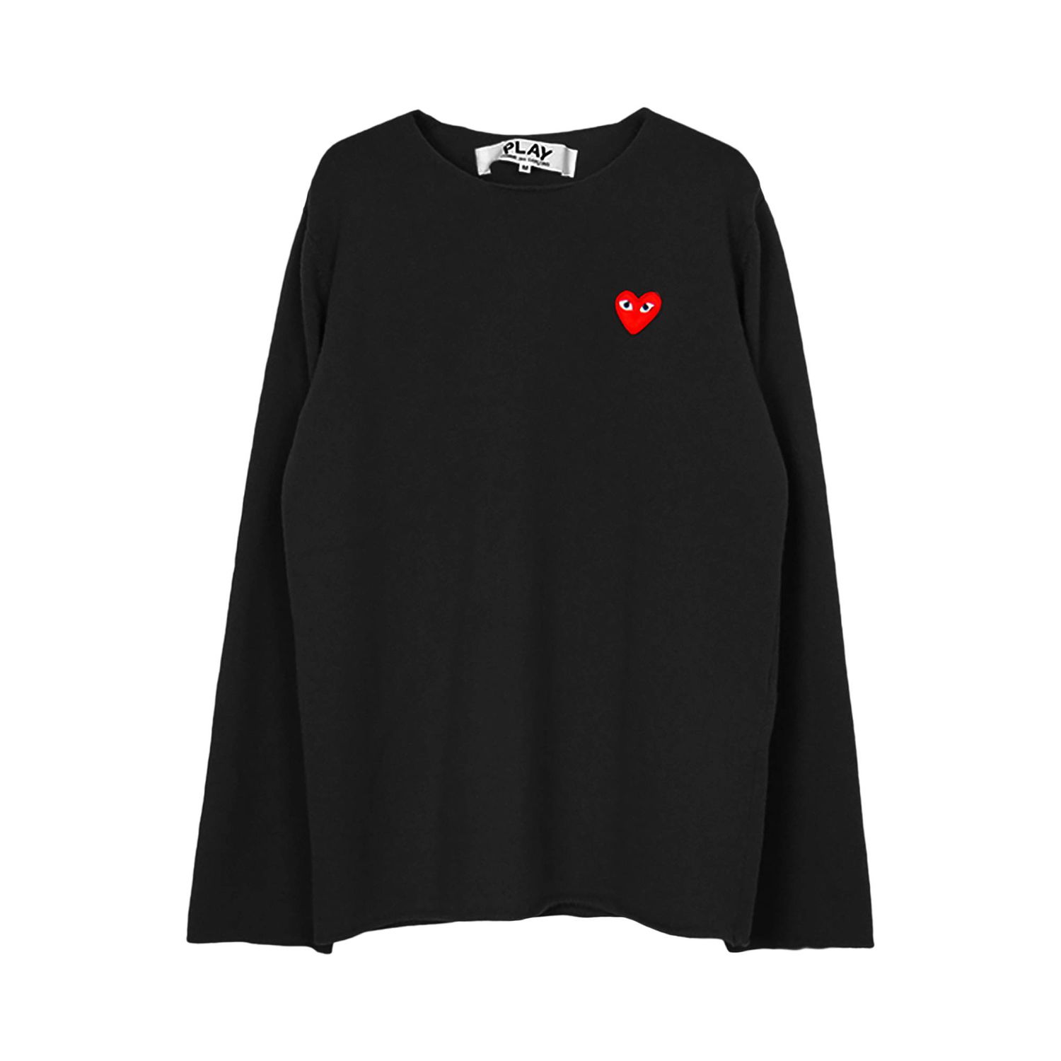 Sweater Comme des Garçons PLAY Red Heart Crewneck Svart | AZ N068 051 1, 1