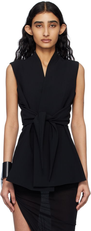 Väst Rick Owens Rick Owens Hollywood SL Strutter Sleeveless Wrap Blouse Svart | RP01E7709 WLP, 0