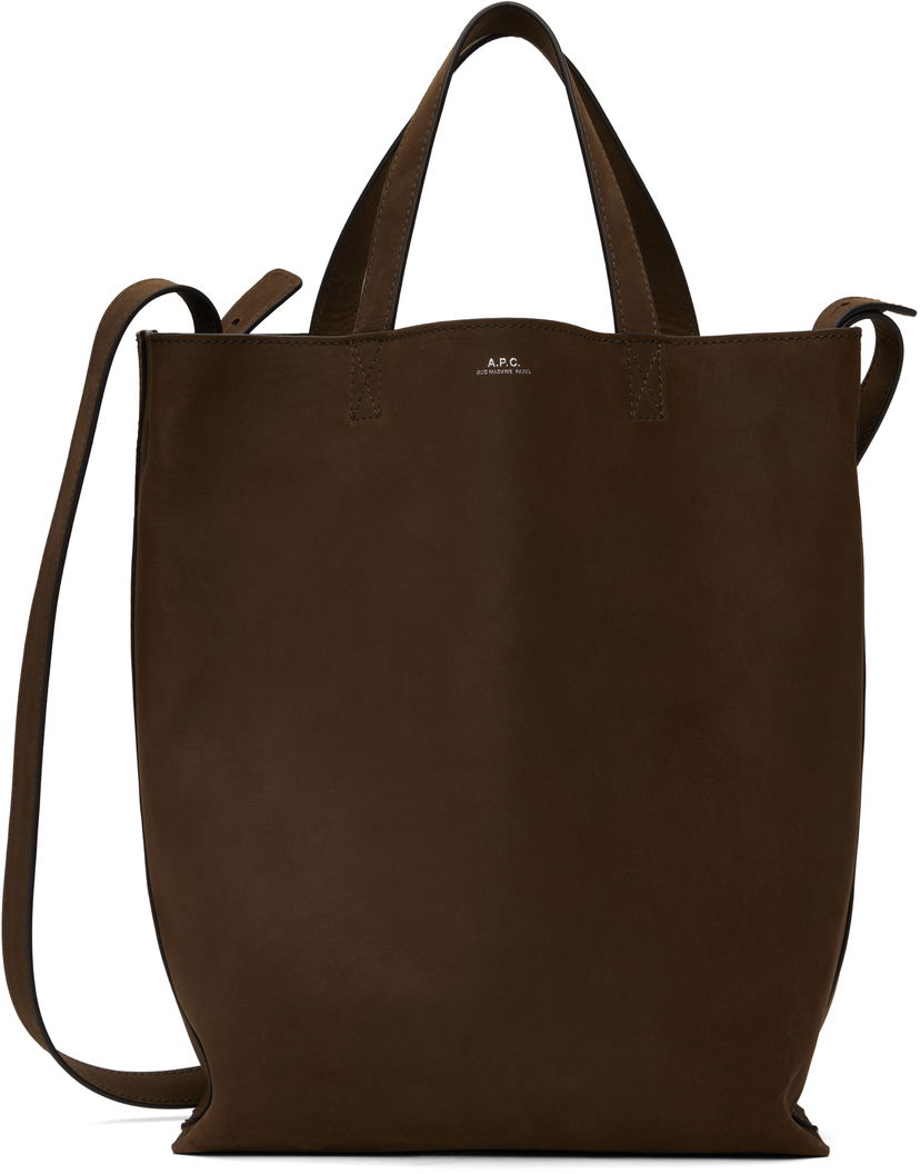 Tygpåse A.P.C. A.P.C. Maiko Medium Shopping Tote Brun | PXCAT-M61659