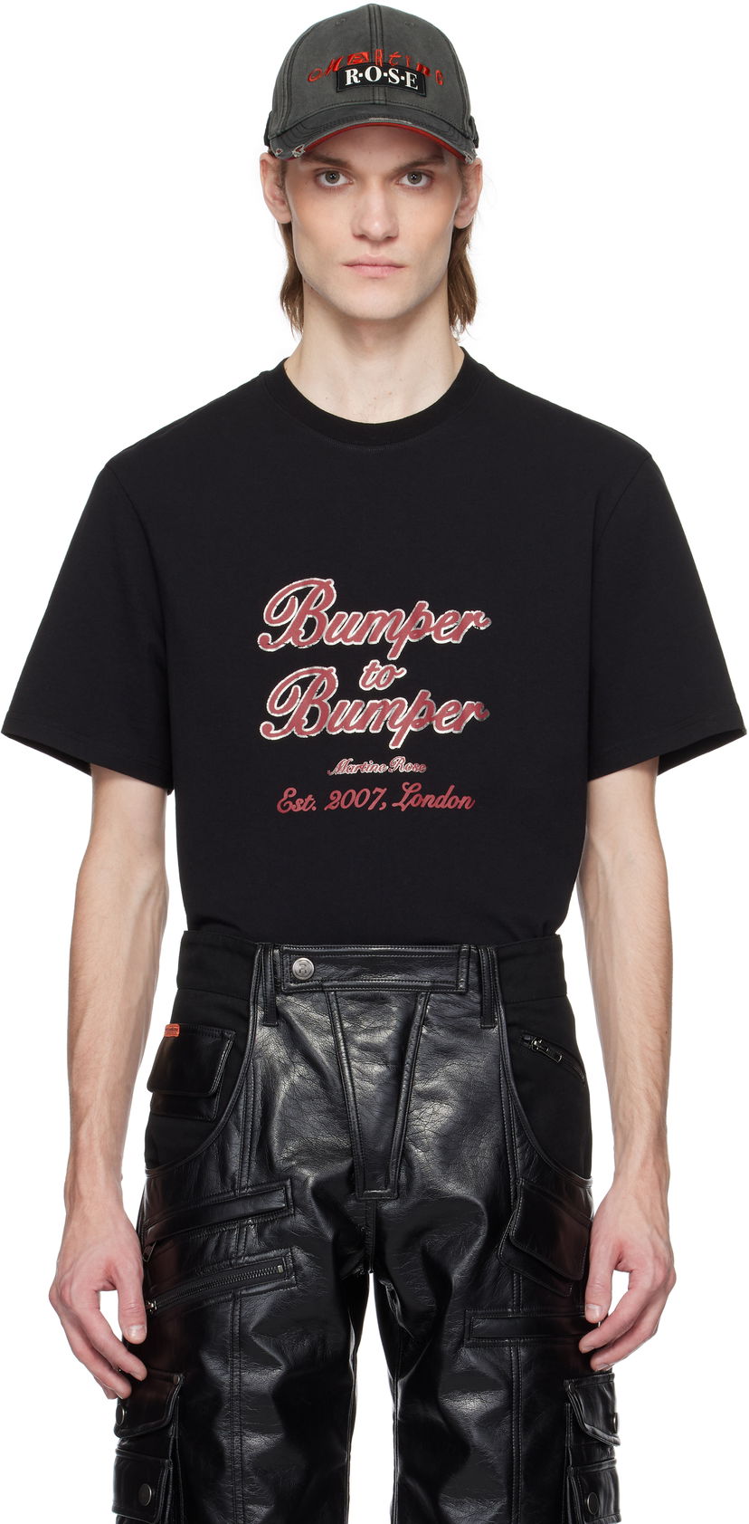 T-shirt Martine Rose Martine Rose Bumper to Bumper Classic T-Shirt Svart | 603JE03001E