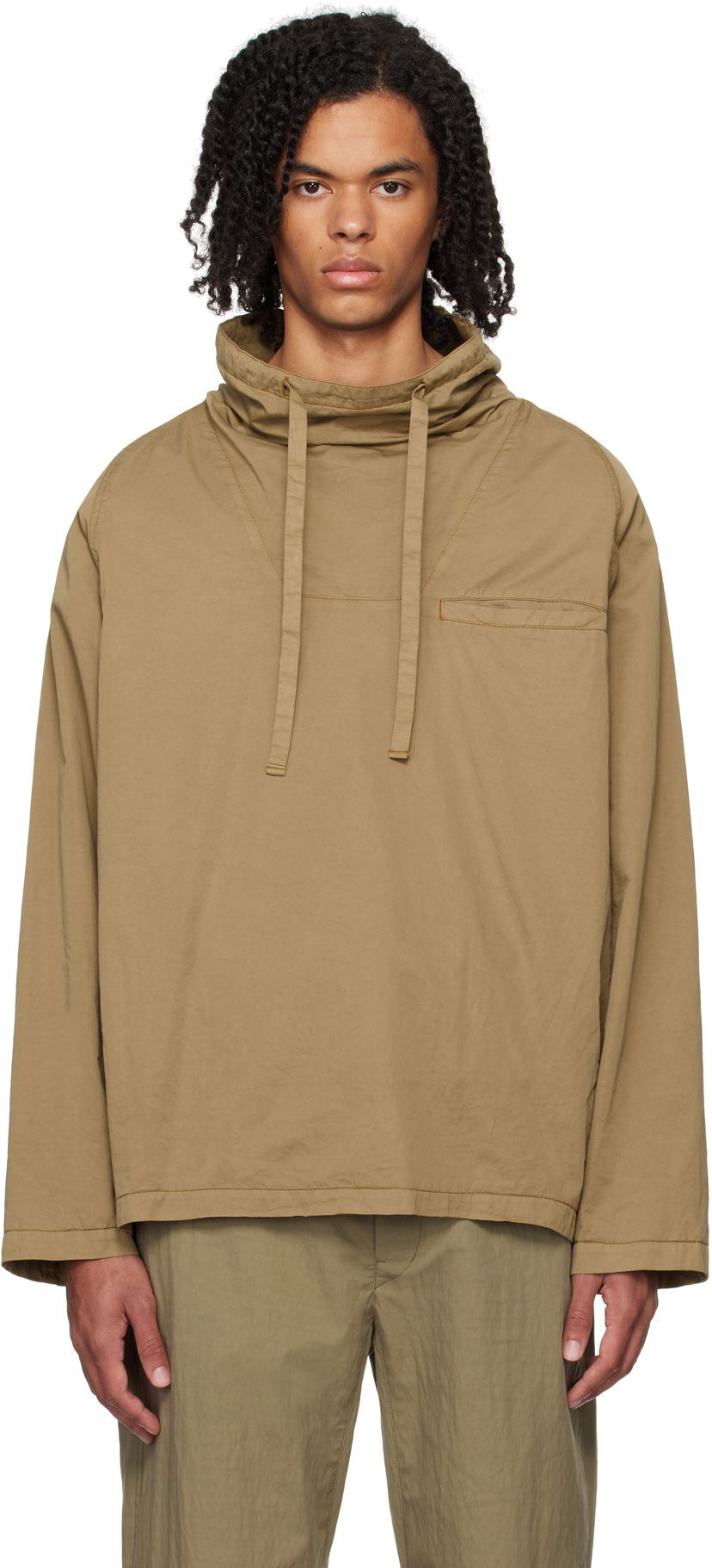 Jacka LEMAIRE Lemaire Funnel Neck Jacket Beige | TO1311 LF1206