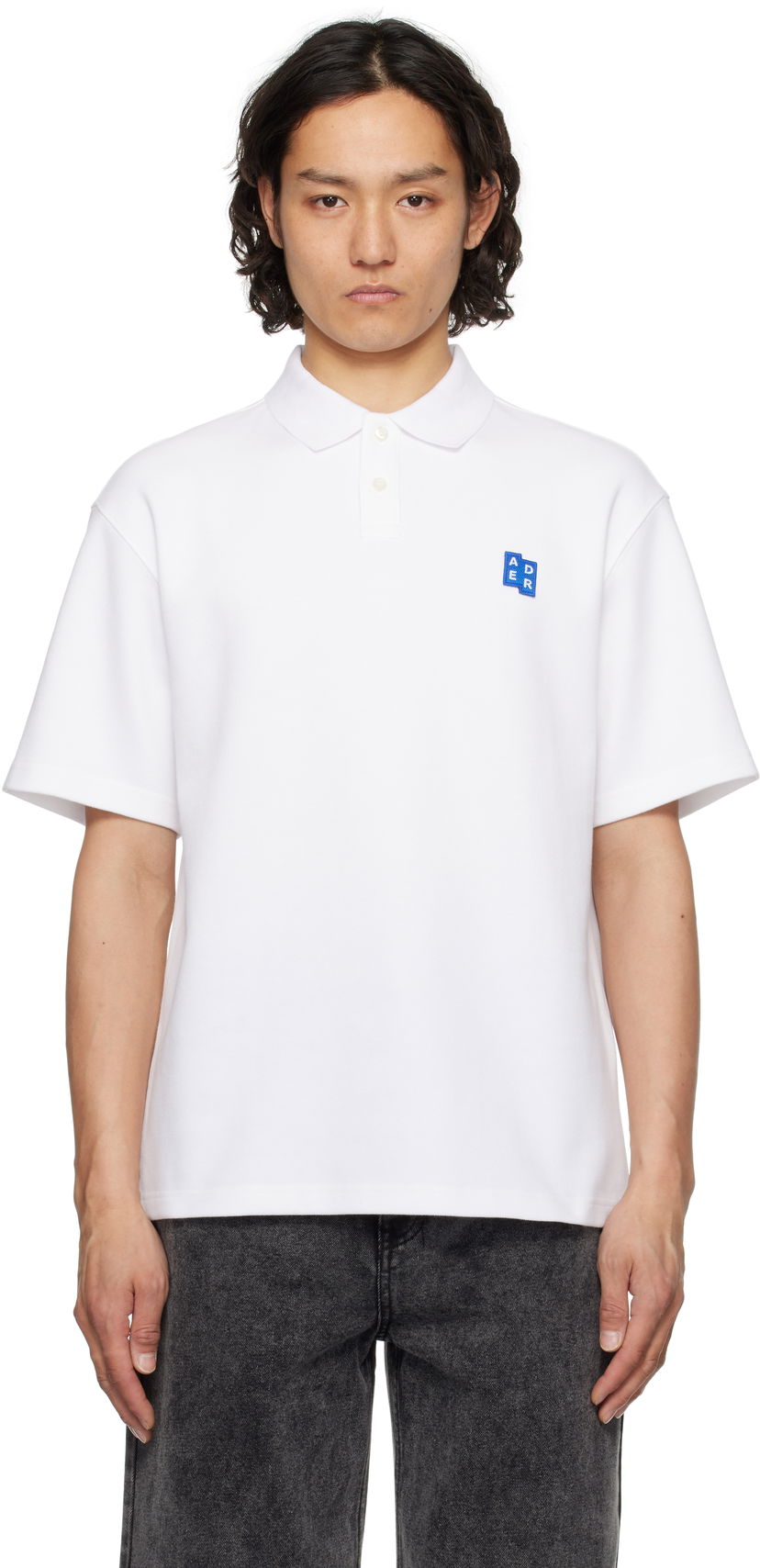 Polotröja ADER ERROR ADER error TRS Tag 01 Polo Vit | BO42FYPL0201WH