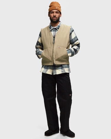 Kläder och accessoarer Dickies Duck Canvas Gilet Man Desert Sand Size XS Svart | 0A4YQK, 0